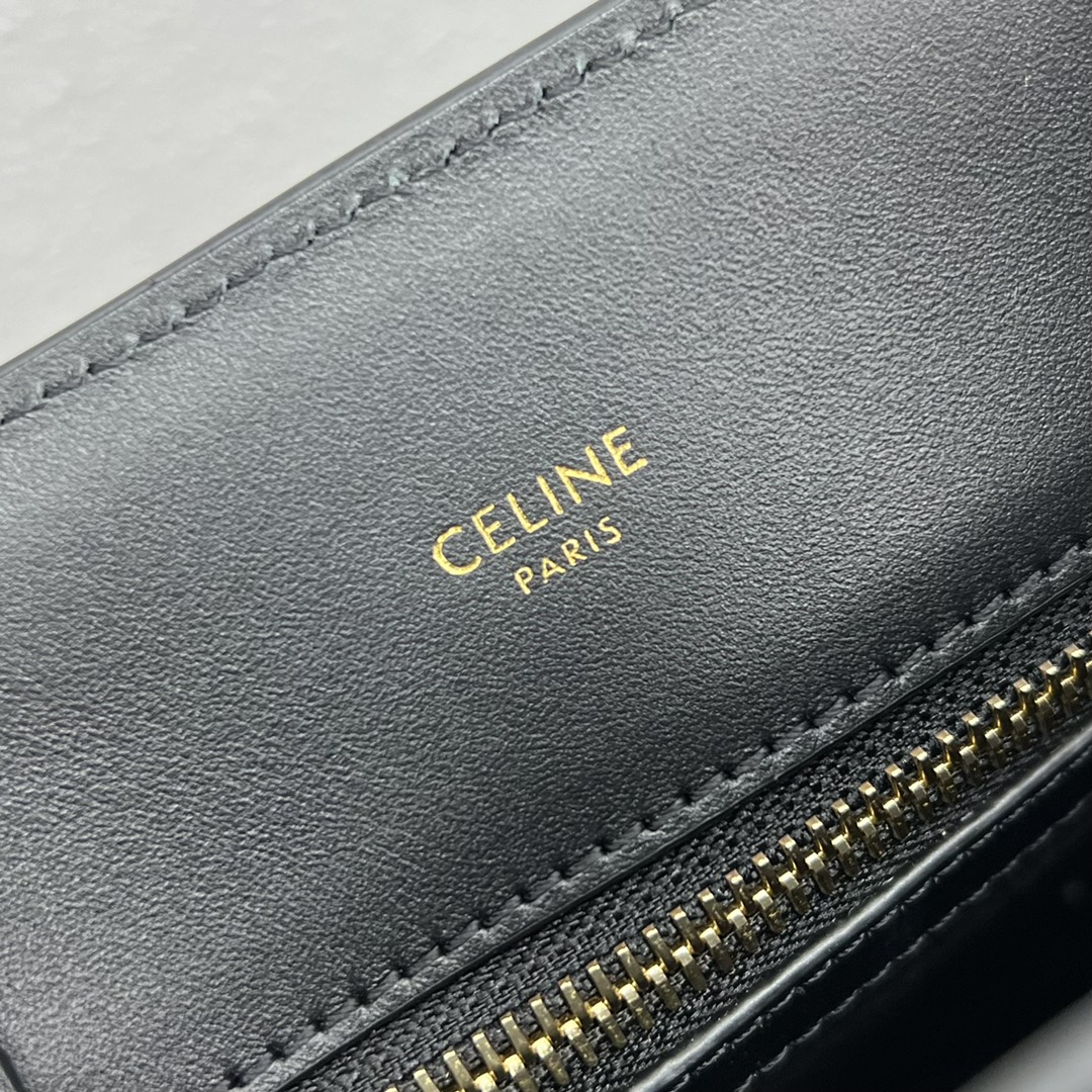 Celine Small Vertical Cabas In Textile With Celine Print And Calfskin Black 192082